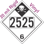 Inhalation Hazard Class 6.1 UN2525 20mil Rigid Vinyl DOT Placard