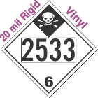 Inhalation Hazard Class 6.1 UN2533 20mil Rigid Vinyl DOT Placard