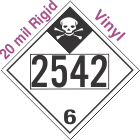 Inhalation Hazard Class 6.1 UN2542 20mil Rigid Vinyl DOT Placard