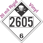 Inhalation Hazard Class 6.1 UN2605 20mil Rigid Vinyl DOT Placard