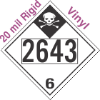 Inhalation Hazard Class 6.1 UN2643 20mil Rigid Vinyl DOT Placard