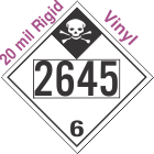 Inhalation Hazard Class 6.1 UN2645 20mil Rigid Vinyl DOT Placard