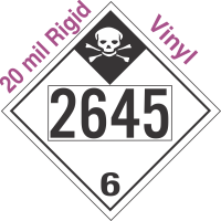 Inhalation Hazard Class 6.1 UN2645 20mil Rigid Vinyl DOT Placard