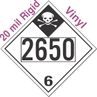 Inhalation Hazard Class 6.1 UN2650 20mil Rigid Vinyl DOT Placard