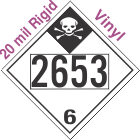 Inhalation Hazard Class 6.1 UN2653 20mil Rigid Vinyl DOT Placard
