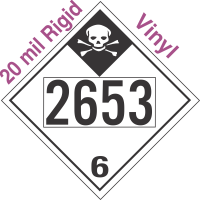 Inhalation Hazard Class 6.1 UN2653 20mil Rigid Vinyl DOT Placard