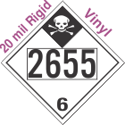 Inhalation Hazard Class 6.1 UN2655 20mil Rigid Vinyl DOT Placard