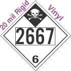 Inhalation Hazard Class 6.1 UN2667 20mil Rigid Vinyl DOT Placard