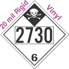 Inhalation Hazard Class 6.1 UN2730 20mil Rigid Vinyl DOT Placard