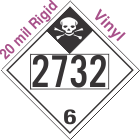 Inhalation Hazard Class 6.1 UN2732 20mil Rigid Vinyl DOT Placard