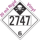 Inhalation Hazard Class 6.1 UN2747 20mil Rigid Vinyl DOT Placard