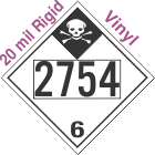 Inhalation Hazard Class 6.1 UN2754 20mil Rigid Vinyl DOT Placard