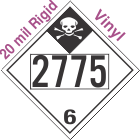 Inhalation Hazard Class 6.1 UN2775 20mil Rigid Vinyl DOT Placard