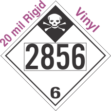 Inhalation Hazard Class 6.1 UN2856 20mil Rigid Vinyl DOT Placard