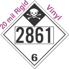 Inhalation Hazard Class 6.1 UN2861 20mil Rigid Vinyl DOT Placard