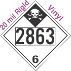 Inhalation Hazard Class 6.1 UN2863 20mil Rigid Vinyl DOT Placard