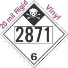 Inhalation Hazard Class 6.1 UN2871 20mil Rigid Vinyl DOT Placard