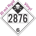Inhalation Hazard Class 6.1 UN2876 20mil Rigid Vinyl DOT Placard