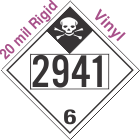 Inhalation Hazard Class 6.1 UN2941 20mil Rigid Vinyl DOT Placard