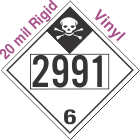 Inhalation Hazard Class 6.1 UN2991 20mil Rigid Vinyl DOT Placard