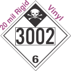 Inhalation Hazard Class 6.1 UN3002 20mil Rigid Vinyl DOT Placard