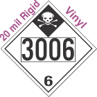 Inhalation Hazard Class 6.1 UN3006 20mil Rigid Vinyl DOT Placard