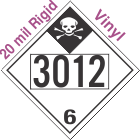 Inhalation Hazard Class 6.1 UN3012 20mil Rigid Vinyl DOT Placard