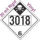 Inhalation Hazard Class 6.1 UN3018 20mil Rigid Vinyl DOT Placard