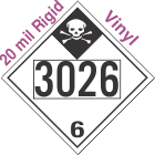 Inhalation Hazard Class 6.1 UN3026 20mil Rigid Vinyl DOT Placard