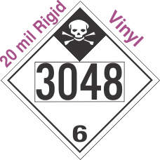 Inhalation Hazard Class 6.1 UN3048 20mil Rigid Vinyl DOT Placard