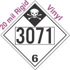 Inhalation Hazard Class 6.1 UN3071 20mil Rigid Vinyl DOT Placard