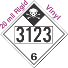 Inhalation Hazard Class 6.1 UN3123 20mil Rigid Vinyl DOT Placard