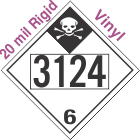 Inhalation Hazard Class 6.1 UN3124 20mil Rigid Vinyl DOT Placard