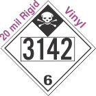 Inhalation Hazard Class 6.1 UN3142 20mil Rigid Vinyl DOT Placard
