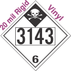 Inhalation Hazard Class 6.1 UN3143 20mil Rigid Vinyl DOT Placard