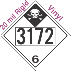 Inhalation Hazard Class 6.1 UN3172 20mil Rigid Vinyl DOT Placard