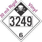Inhalation Hazard Class 6.1 UN3249 20mil Rigid Vinyl DOT Placard