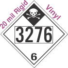 Inhalation Hazard Class 6.1 UN3276 20mil Rigid Vinyl DOT Placard
