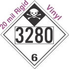 Inhalation Hazard Class 6.1 UN3280 20mil Rigid Vinyl DOT Placard