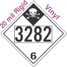 Inhalation Hazard Class 6.1 UN3282 20mil Rigid Vinyl DOT Placard