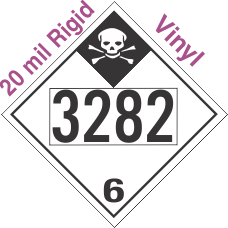 Inhalation Hazard Class 6.1 UN3282 20mil Rigid Vinyl DOT Placard