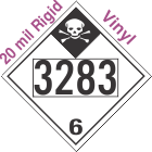 Inhalation Hazard Class 6.1 UN3283 20mil Rigid Vinyl DOT Placard