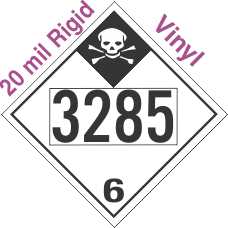 Inhalation Hazard Class 6.1 UN3285 20mil Rigid Vinyl DOT Placard