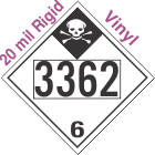 Inhalation Hazard Class 6.1 UN3362 20mil Rigid Vinyl DOT Placard