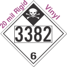 Inhalation Hazard Class 6.1 UN3382 20mil Rigid Vinyl DOT Placard