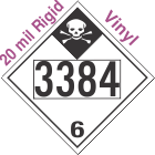 Inhalation Hazard Class 6.1 UN3384 20mil Rigid Vinyl DOT Placard