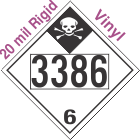 Inhalation Hazard Class 6.1 UN3386 20mil Rigid Vinyl DOT Placard