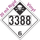 Inhalation Hazard Class 6.1 UN3388 20mil Rigid Vinyl DOT Placard