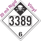 Inhalation Hazard Class 6.1 UN3389 20mil Rigid Vinyl DOT Placard