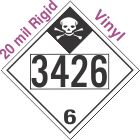 Inhalation Hazard Class 6.1 UN3426 20mil Rigid Vinyl DOT Placard